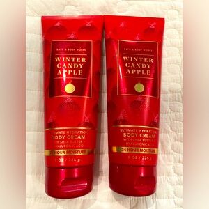 TWO Winter Candy Apple Body Cream, 8oz each